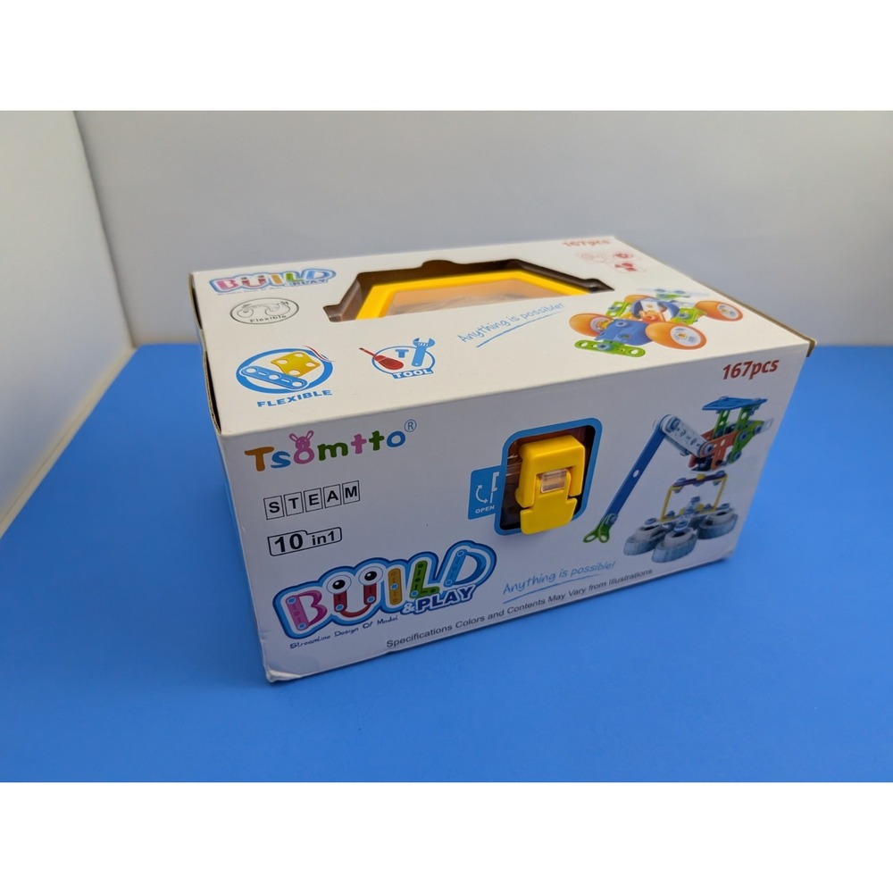 Tsomtto 167 Pc Building Block STEM Toy 10-in-1 Build & Play J-7748 NEW